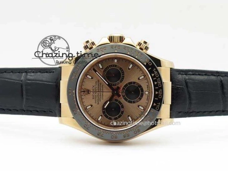 MiroTime 0315 Daytona 116515 Noob 1:1 Best Edition RG Black Dial On Black Leather Strap A NewStyle 3789